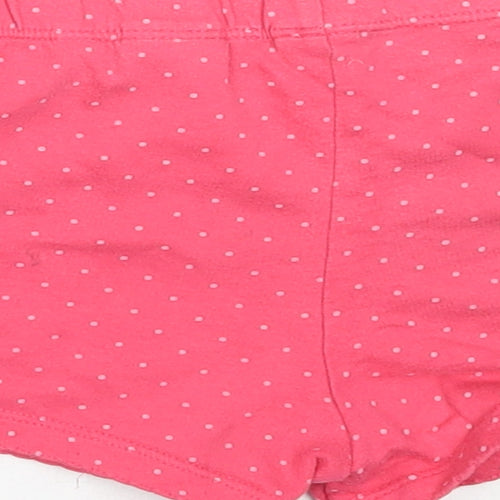 H&M Girls Pink Polka Dot Cotton Hot Pants Shorts Size 4-5 Years  Regular