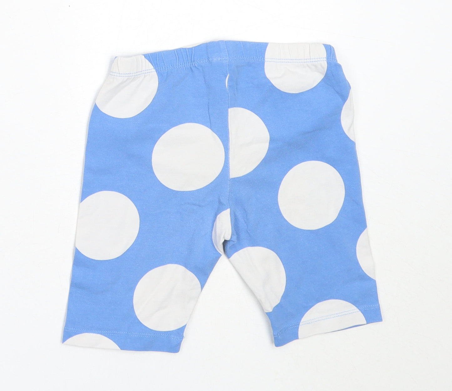 TU Girls Blue Polka Dot Cotton Compression Shorts Size 5-6 Years  Regular