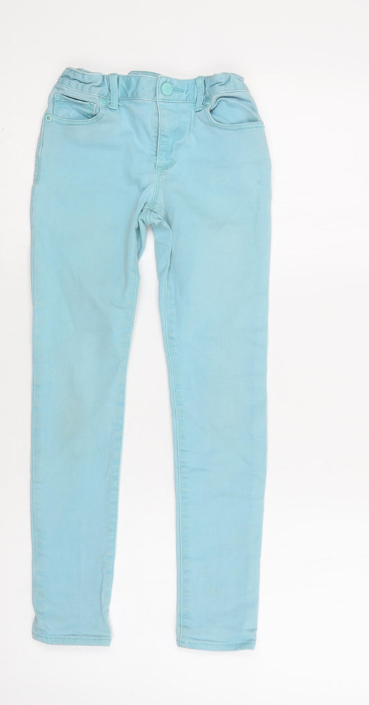 Gap Girls Blue  Cotton Skinny Jeans Size 8 Years  Regular Button
