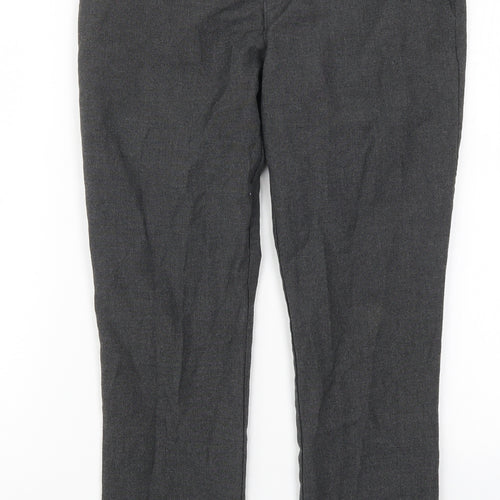 Marks and Spencer Boys Grey  Polyester Dress Pants Trousers Size 11-12 Years  Regular Hook & Eye