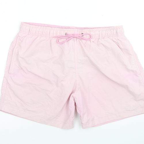 H&M Mens Pink  Polyamide Athletic Shorts Size M  Regular Drawstring