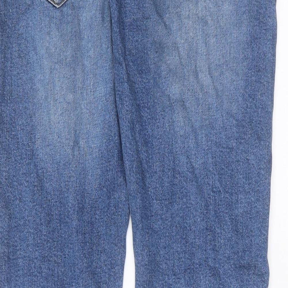 Primark Mens Blue  Cotton Straight Jeans Size 32 in L35 in Slim Button