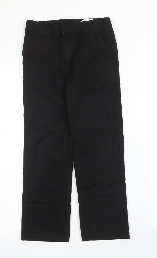 F&F Boys Black  Viscose Carpenter Trousers Size 7-8 Years L20 in Regular Zip