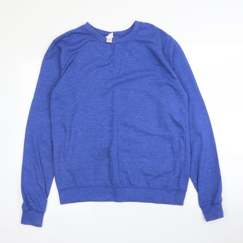 All We Do is Mens Blue Round Neck  Cotton Pullover Jumper Size L