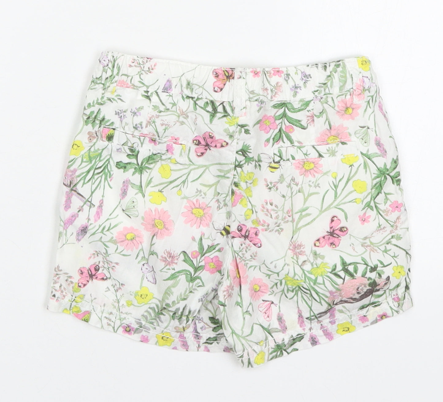 H&M Girls Multicoloured Floral Cotton Bermuda Shorts Size 4 Years  Regular