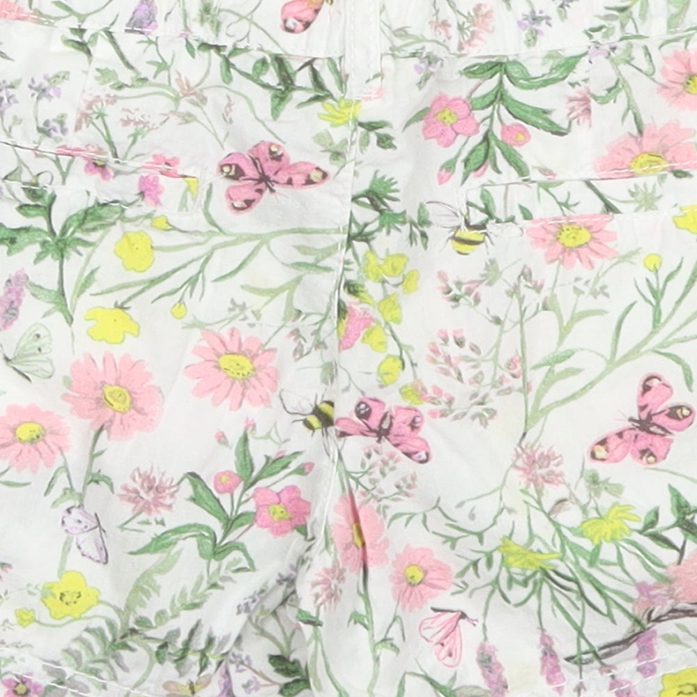 H&M Girls Multicoloured Floral Cotton Bermuda Shorts Size 4 Years  Regular
