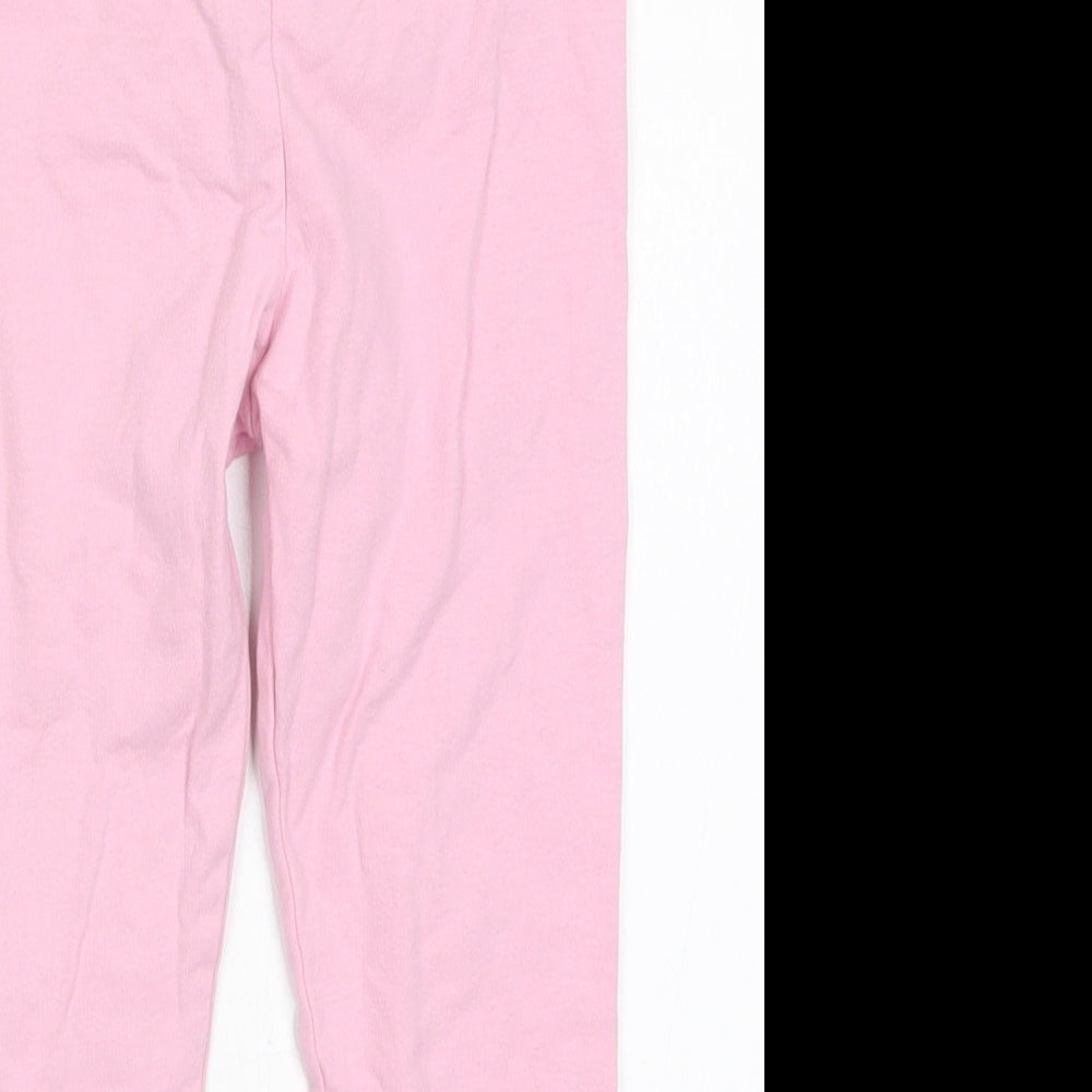 Lily & Dan Girls Pink  Cotton Carrot Trousers Size 3-4 Years  Regular
