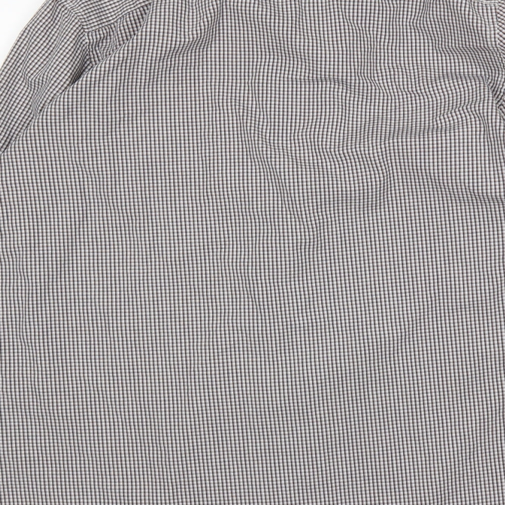 TU Mens Multicoloured Check Cotton  Dress Shirt Size 16 Collared
