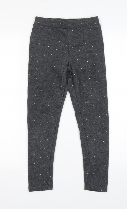 Primark Girls Grey Polka Dot Polyester Sweatpants Trousers Size 8-9 Years  Regular