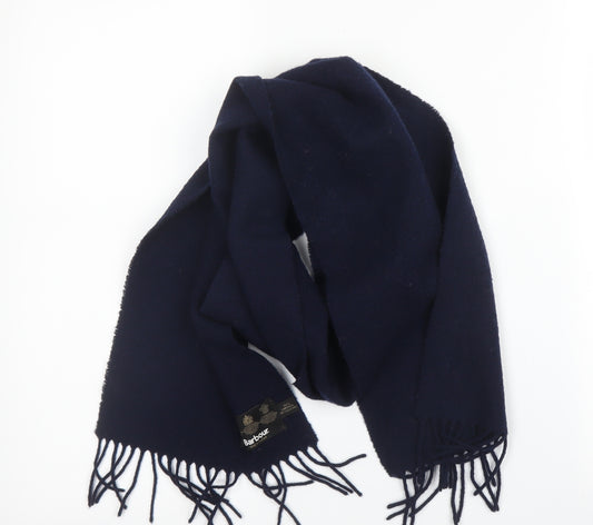 Barbour Unisex Blue  Wool Scarf  One Size