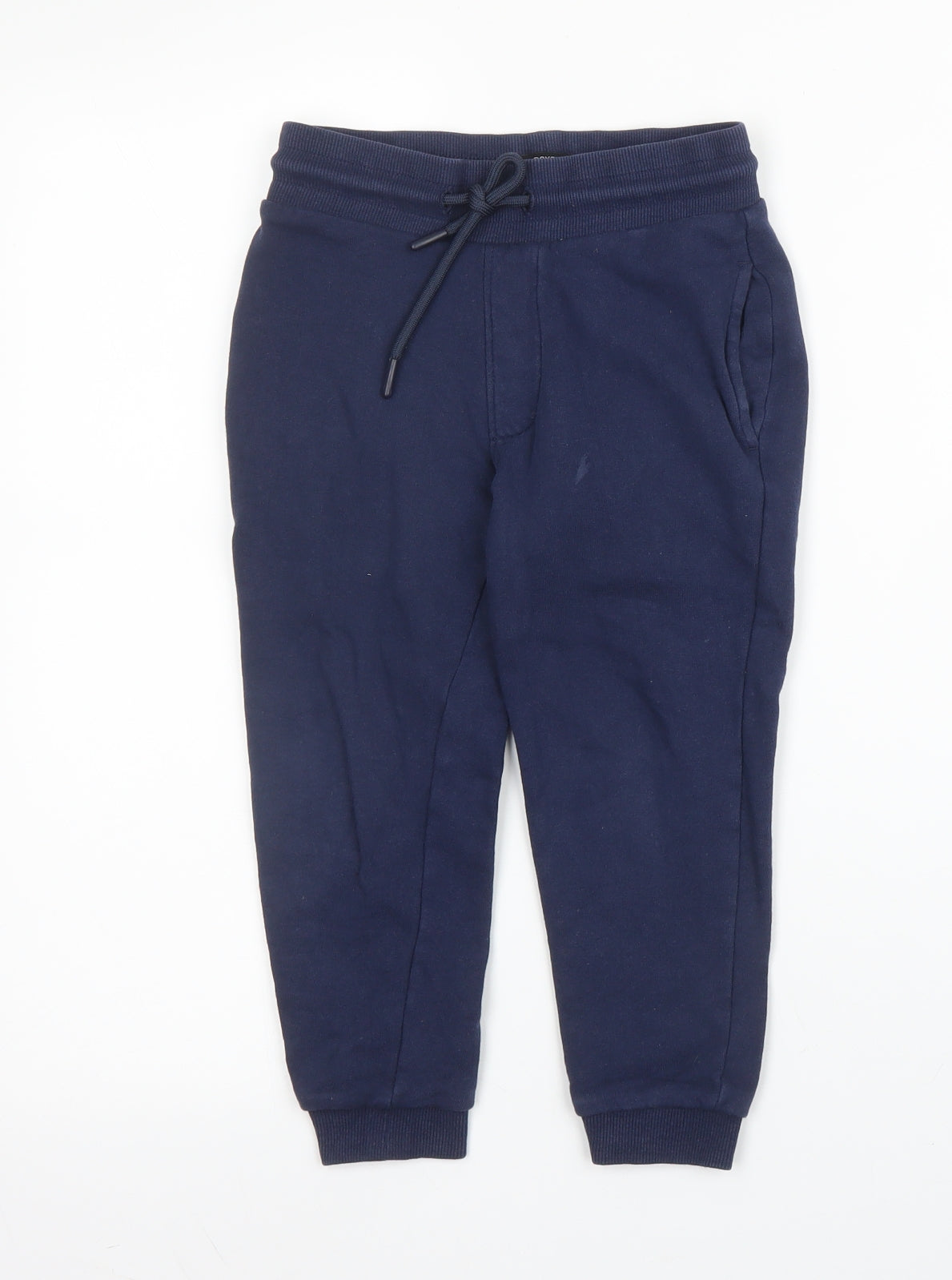 Matalan Boys Blue  Cotton Sweatpants Trousers Size 5 Years  Regular Drawstring