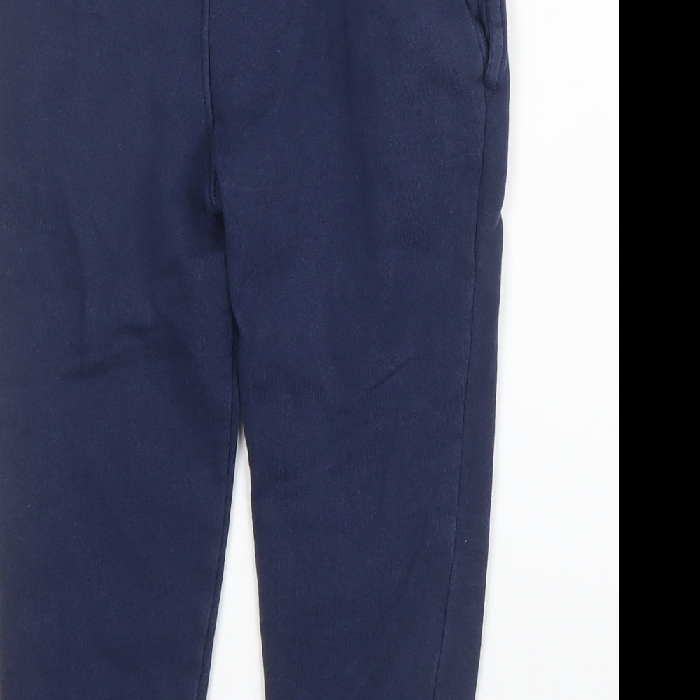 Matalan Boys Blue  Cotton Sweatpants Trousers Size 5 Years  Regular Drawstring