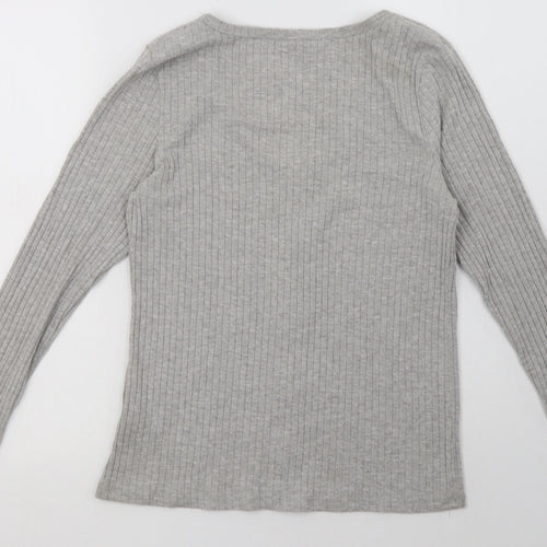 Full Circle Womens Grey  Cotton Pullover Sweatshirt Size L  Pullover