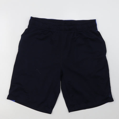 gao Mens Blue  Polyester Sweat Shorts Size S L10 in Regular Tie