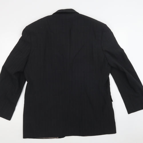 M&S Mens Grey Striped  Jacket Blazer Size 42  Button