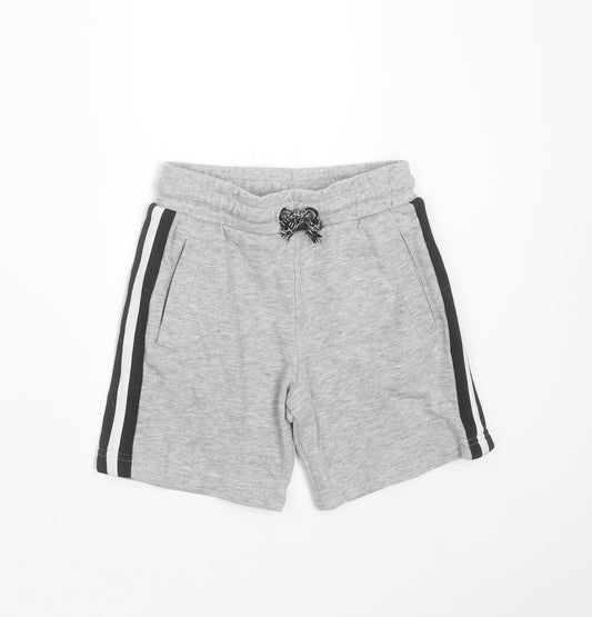 Nutmeg Boys Grey  Cotton Sweat Shorts Size 4-5 Years  Regular Drawstring