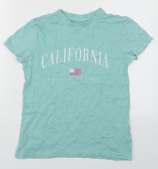 Primark Womens Green  Cotton Top Pyjama Top Size 6   - California