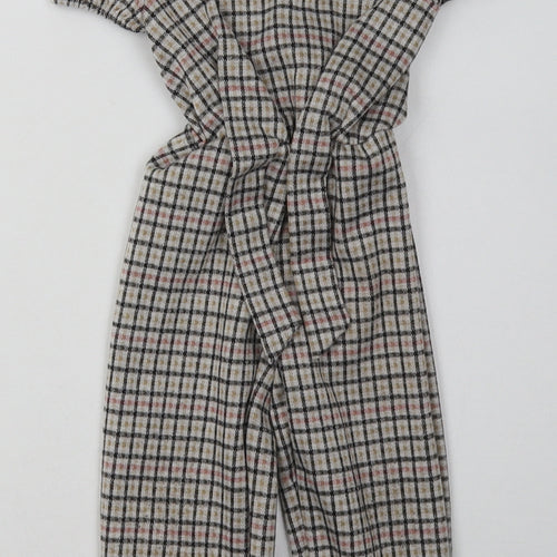 Primark Girls Pink Check Polyester Jumpsuit One-Piece Size 2 Years  Button