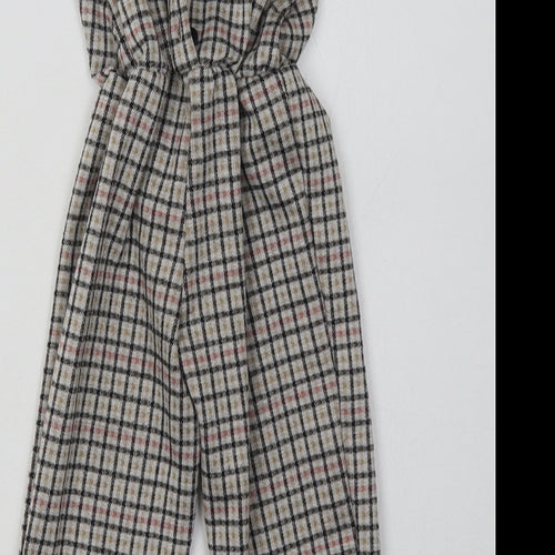 Primark Girls Pink Check Polyester Jumpsuit One-Piece Size 2 Years  Button