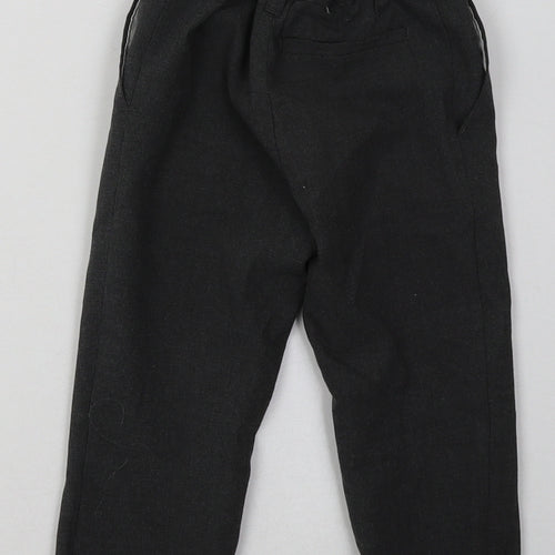 Marks and Spencer Boys Grey  Polyester Capri Trousers Size 2-3 Years  Regular  - School Wear