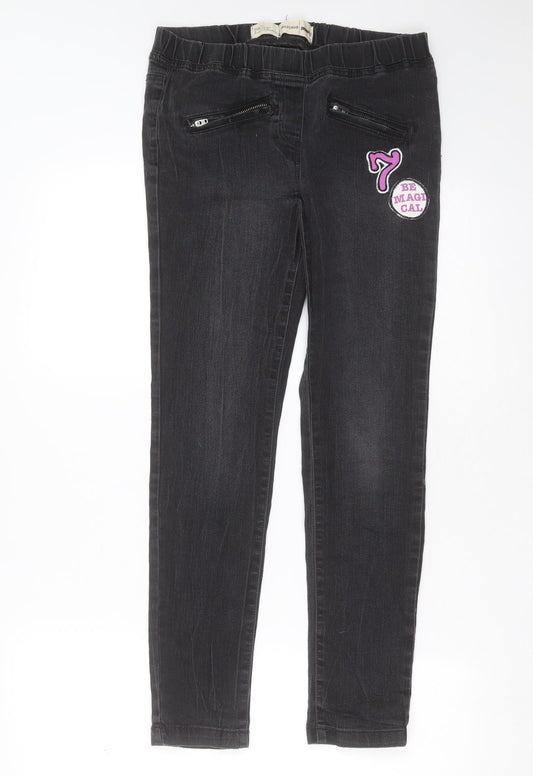 Pepperts! Girls Grey  Cotton Jegging Jeans Size 11-12 Years  Extra-Slim