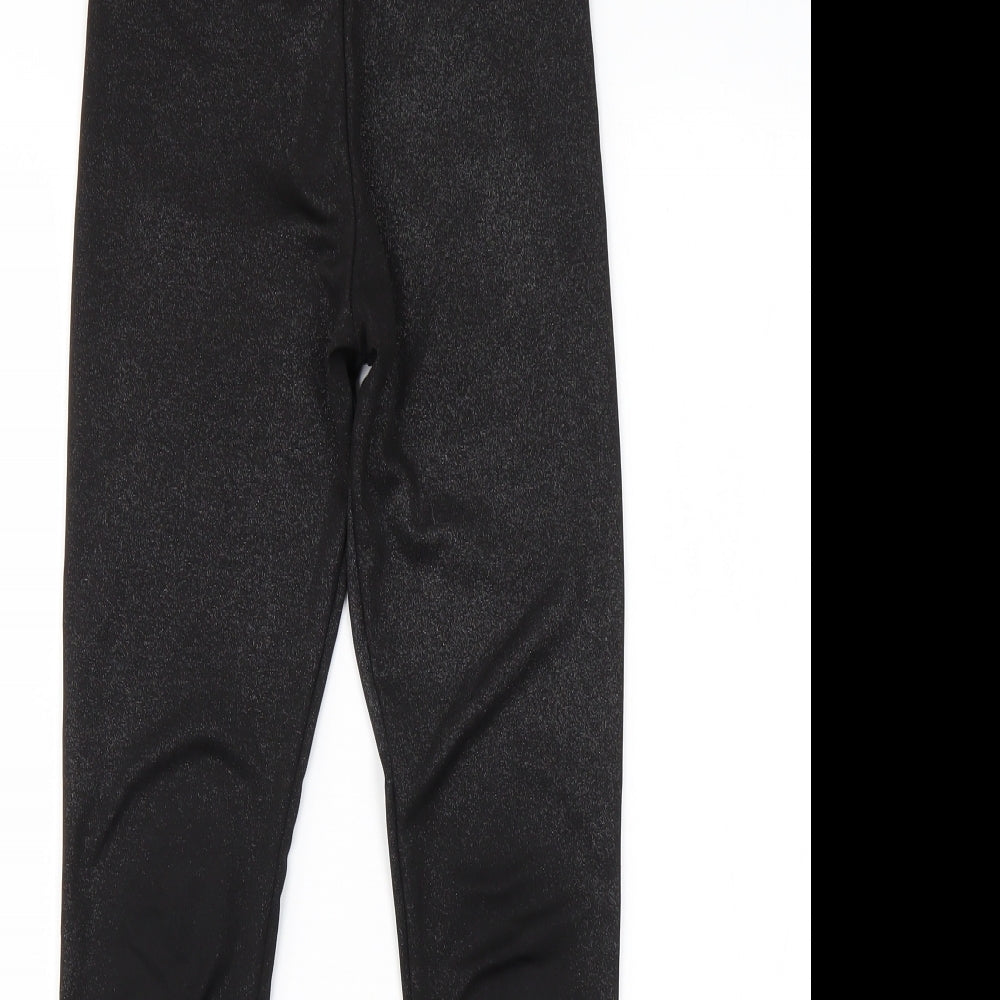 F&F Girls Black  Polyester Capri Trousers Size 12-13 Years  Regular  - Leggings