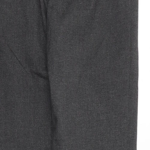 M&S Girls Grey  Viscose Carpenter Trousers Size 11 Years L26 in Regular Zip
