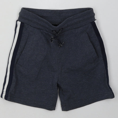 Nutmeg Boys Blue  Cotton Sweat Shorts Size 5-6 Years  Regular Tie