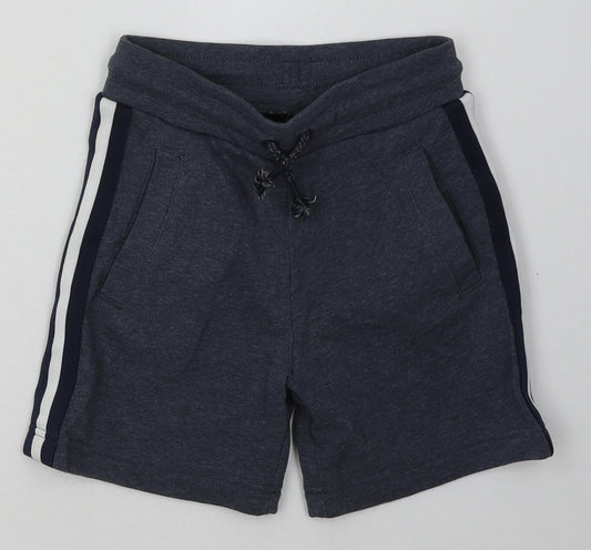 Nutmeg Boys Blue  Cotton Sweat Shorts Size 5-6 Years  Regular Tie
