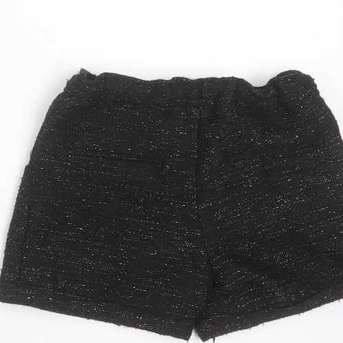 Nutmeg Girls Black  Polyester Hot Pants Shorts Size 4-5 Years  Regular