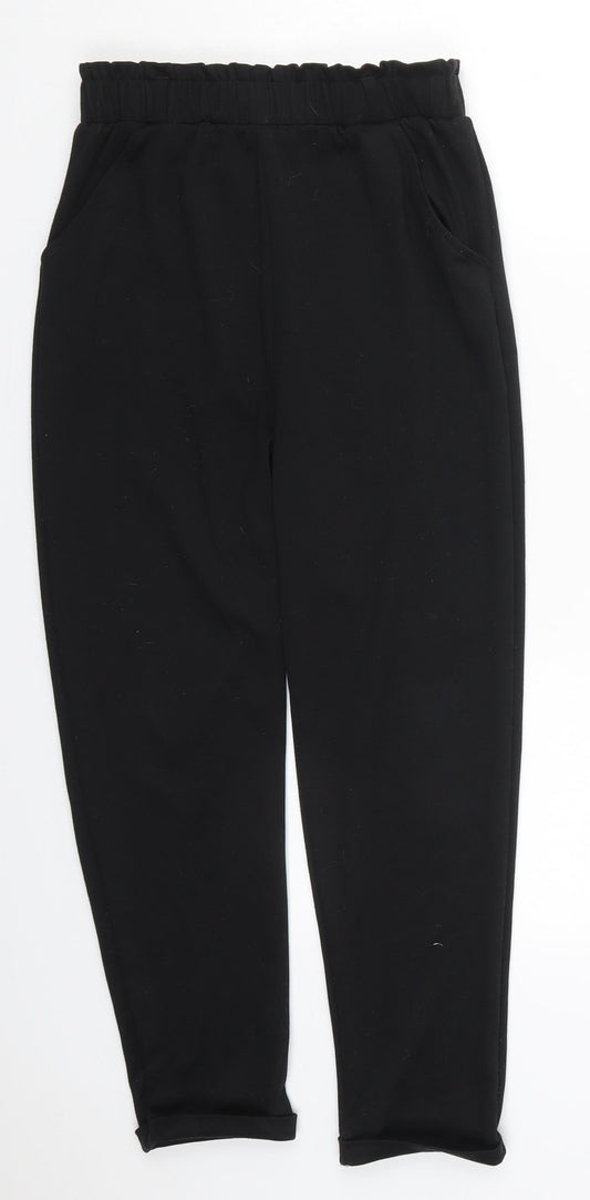 Primark Girls Black  Polyester Sweatpants Trousers Size 12-13 Years  Regular