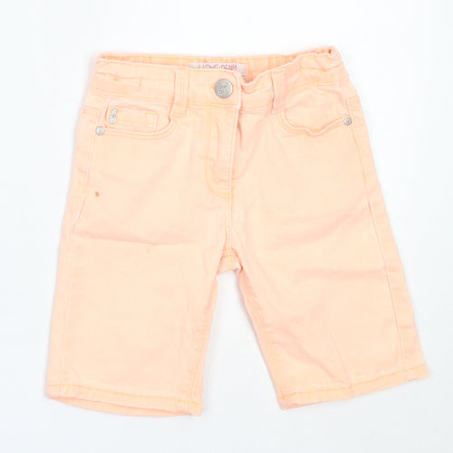 Matalan Girls Orange  Cotton Bermuda Shorts Size 6 Years  Regular