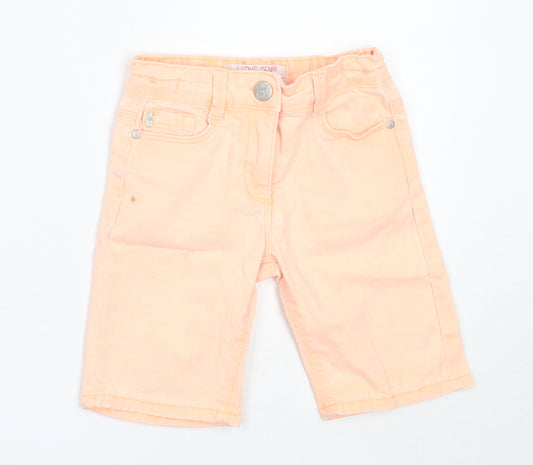 Matalan Girls Orange  Cotton Bermuda Shorts Size 6 Years  Regular
