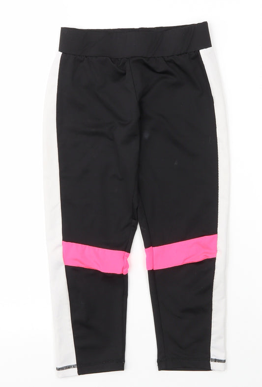 Primark Girls Black  Polyester Capri Trousers Size 10 Years  Regular