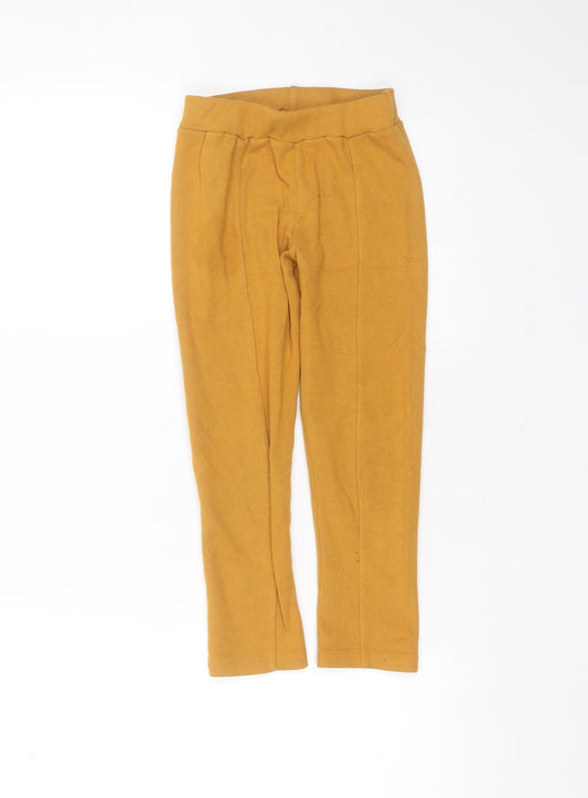 Preworn Girls Yellow  Polyester Carrot Trousers Size 8 Years  Extra-Slim  - leggings