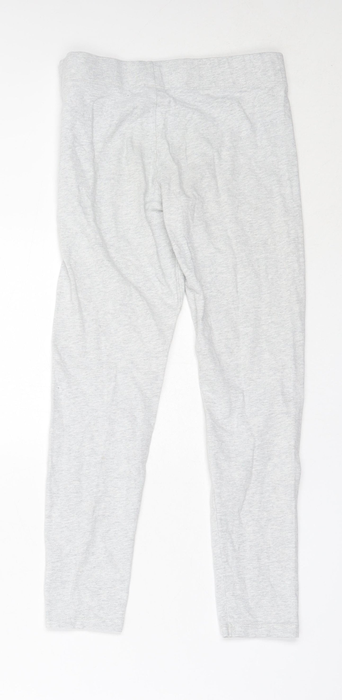 Marks and Spencer Girls Grey  Cotton Capri Trousers Size 9-10 Years  Regular  - leggings