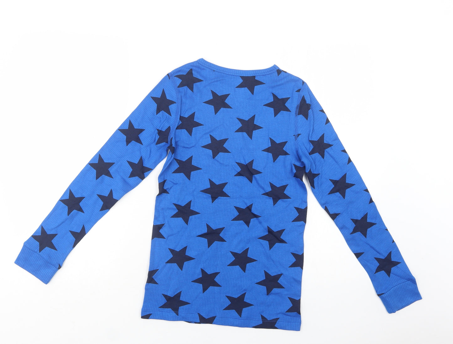 F&F Boys Blue Geometric Cotton  Pyjama Top Size 11-12 Years   - Star Print