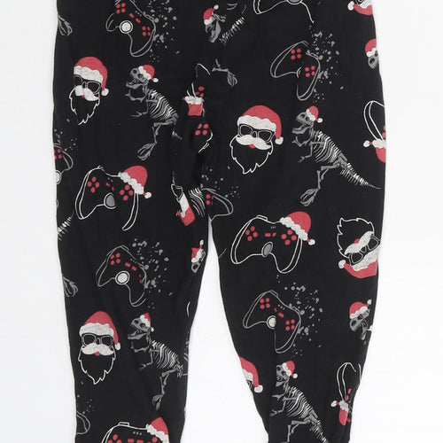 Matalan Boys Black  Cotton Sweatpants Trousers Size 5 Years  Regular  - Christmas Prints Pyjama Pants