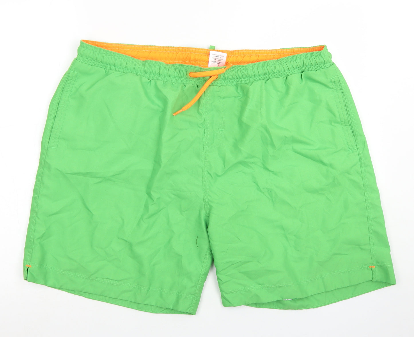 Charles Wilson Mens Green  Polyester Athletic Shorts Size 2XL L6 in Regular Drawstring