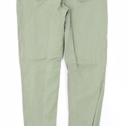 Primark Girls Green  Cotton Skinny Jeans Size 11 Years L25 in Regular Zip