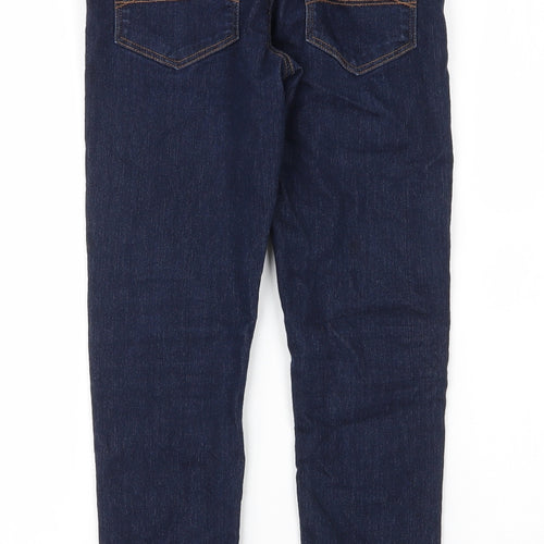 NEXT Girls Blue  Cotton Straight Jeans Size 11 Years L24 in Regular Zip