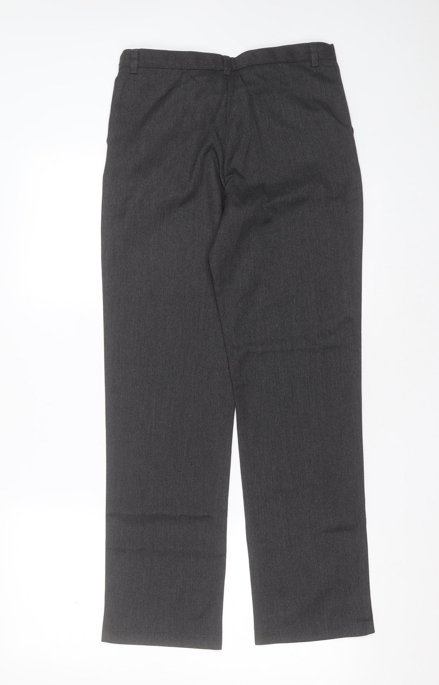 George Boys Grey  Polyester  Trousers Size 11-12 Years  Regular Zip - school