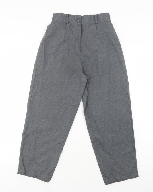 Tesco Boys Grey  Polyester Dress Pants Trousers Size 10 Years  Regular Button