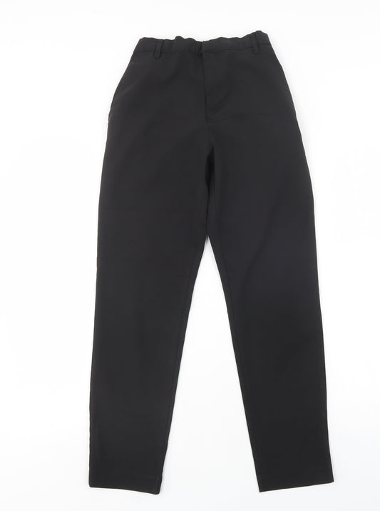NEXT Girls Black  Polyester Dress Pants Trousers Size 12 Years  Regular Hook & Loop - School Wear