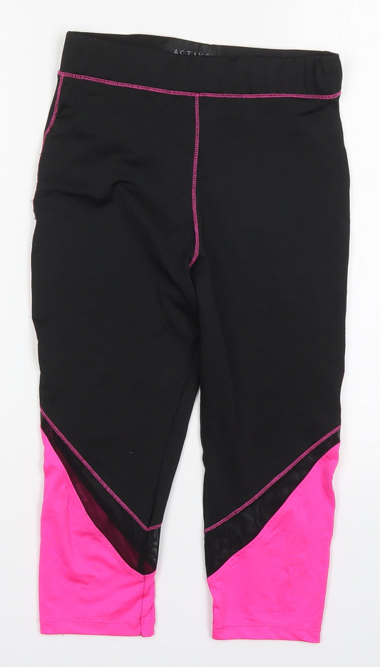Miss Evie Girls Pink Colourblock Polyester Cropped Trousers Size 13 Years  Regular