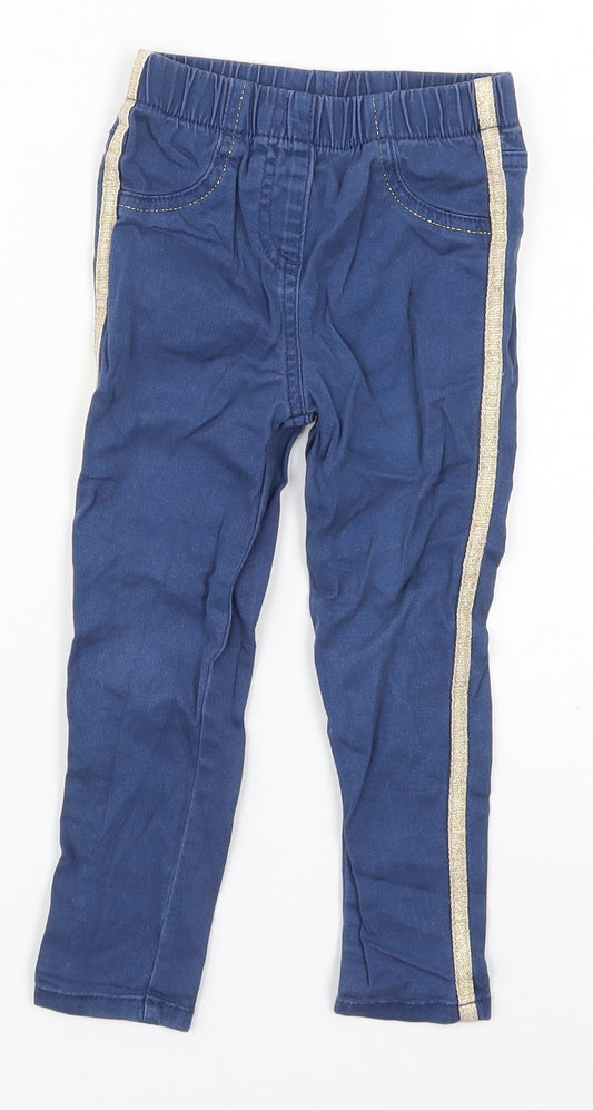 Matalan Girls Blue  Cotton Jegging Jeans Size 2-3 Years  Regular