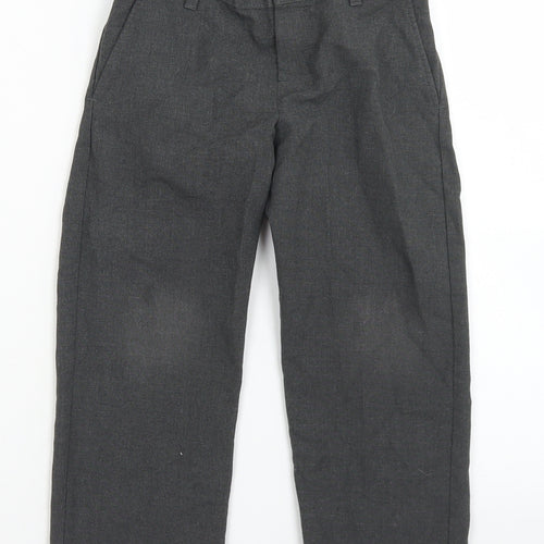 M&S Boys Grey  Polyester Dress Pants Trousers Size 3-4 Years  Regular  - School Wear