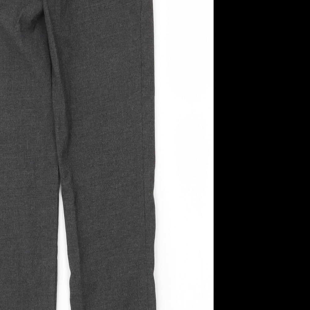 M&S Boys Grey  Viscose Carpenter Trousers Size 8 Years L22 in Regular Zip