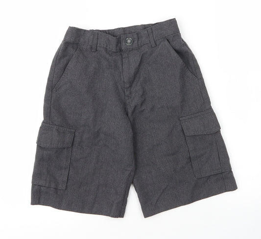 George Boys Green  Viscose Bermuda Shorts Size 10 Years L10 in Regular Zip