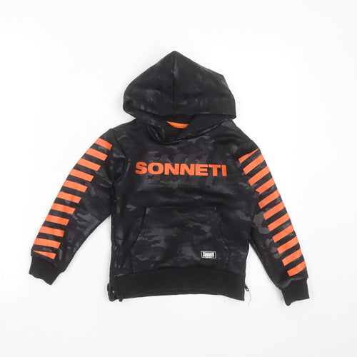 Sonneti Boys Black Camouflage Polyester Pullover Hoodie Size 4-5 Years